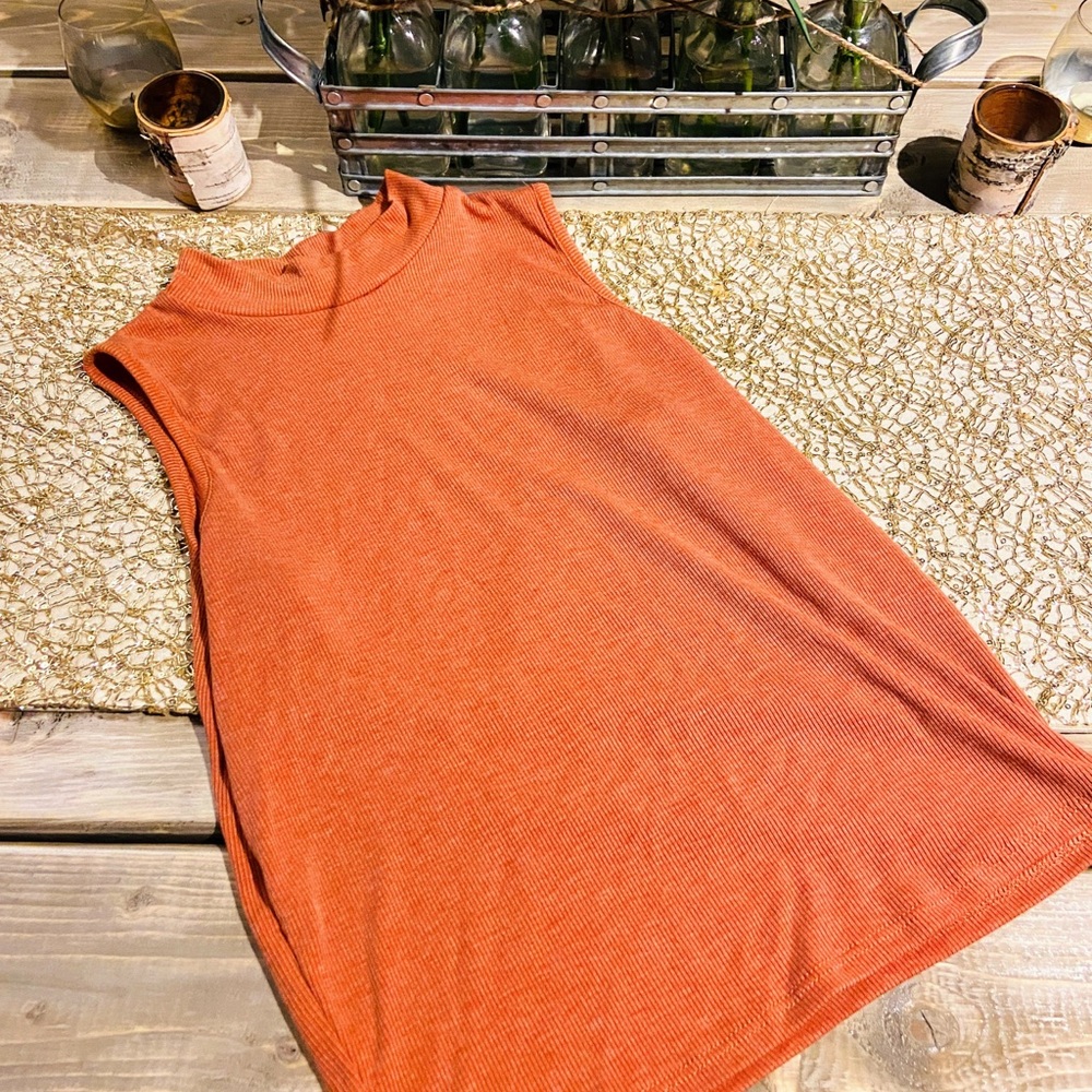 Mock neck tank